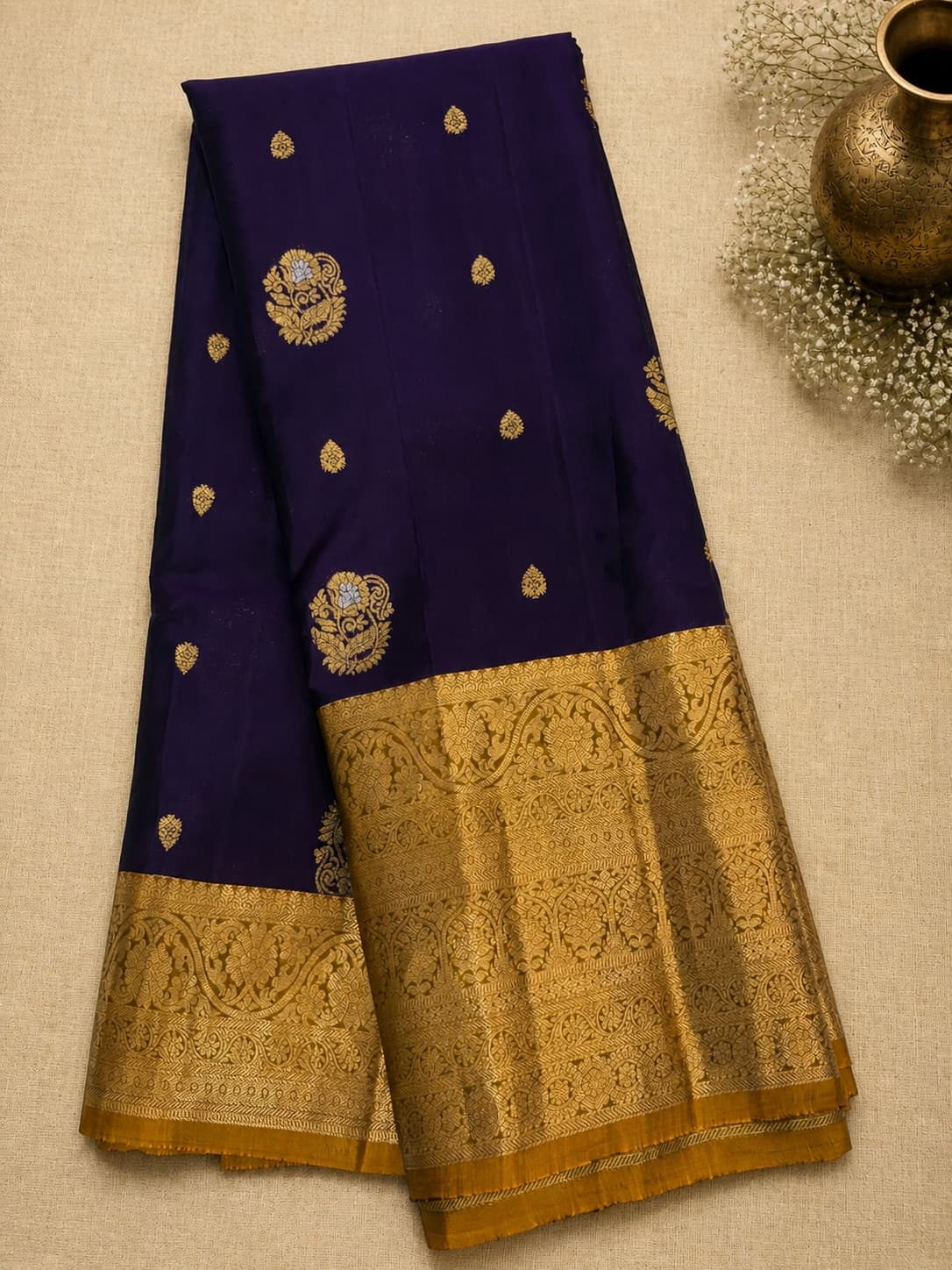 Tissue Silk Saree in Purple