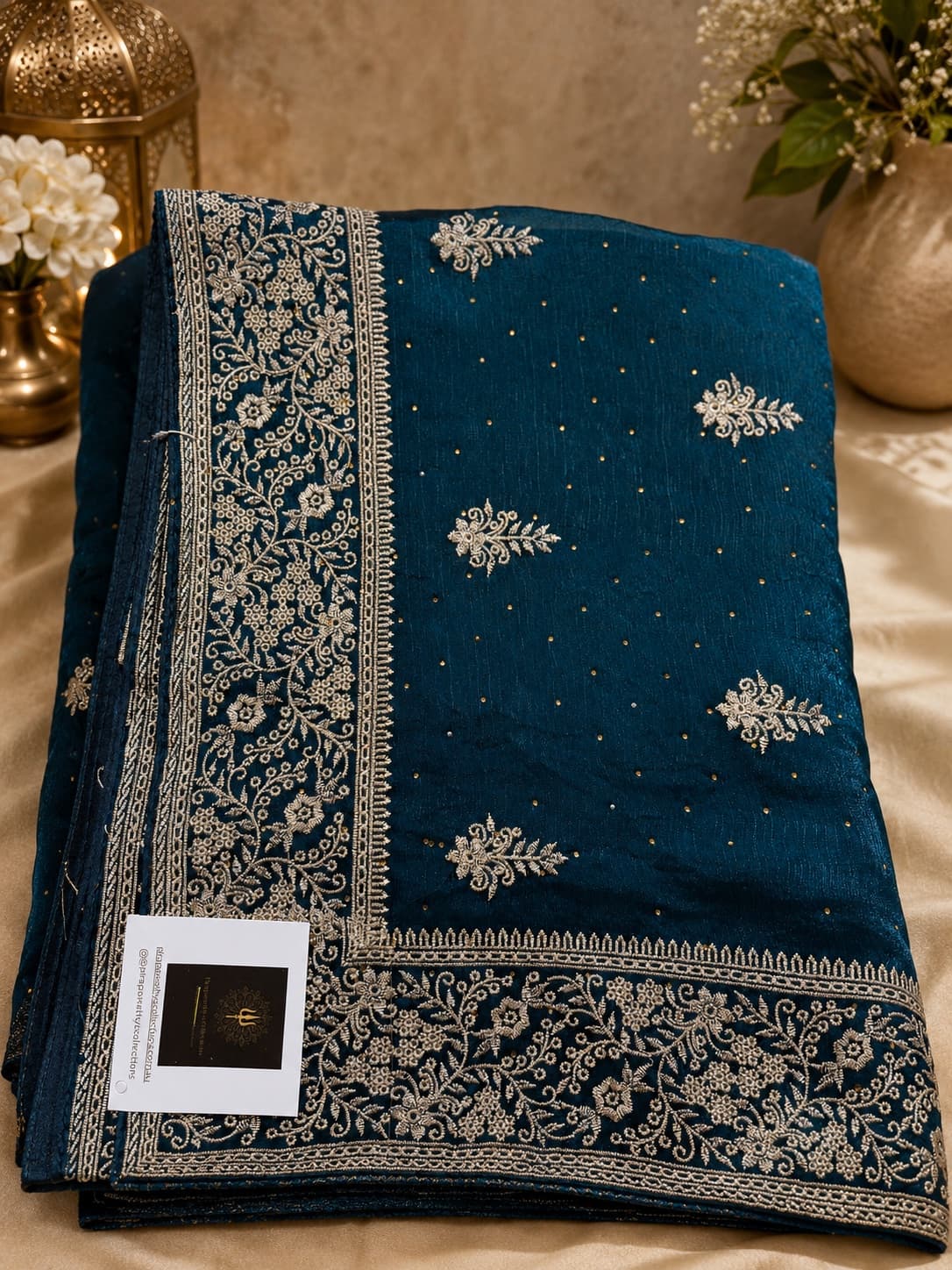 Chiffon Fancy Turquoise Saree