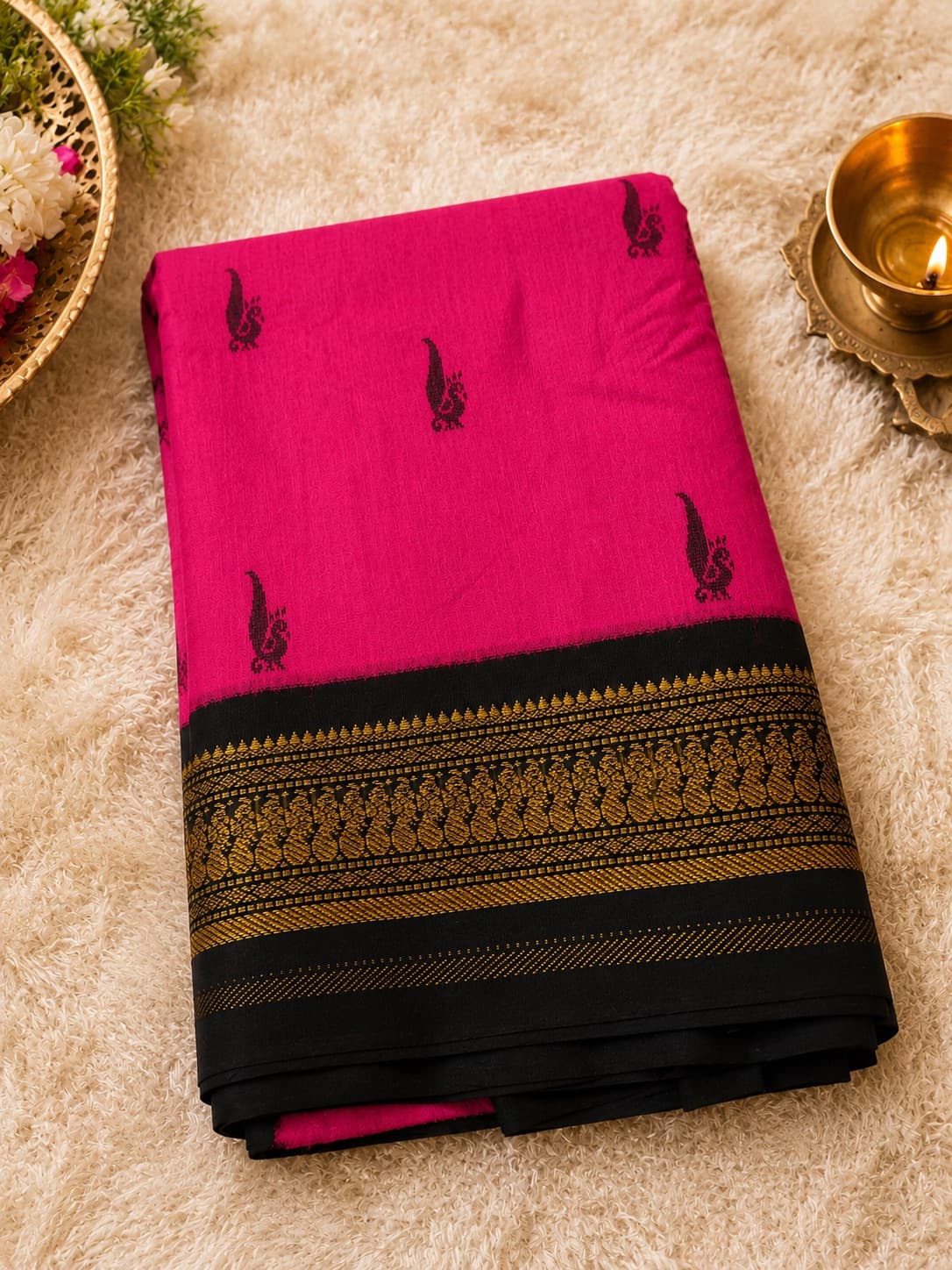 Black Kalyani Cotton Saree