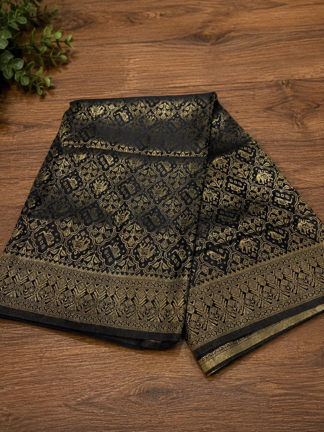 Black And Gold Kanjivaram Saree