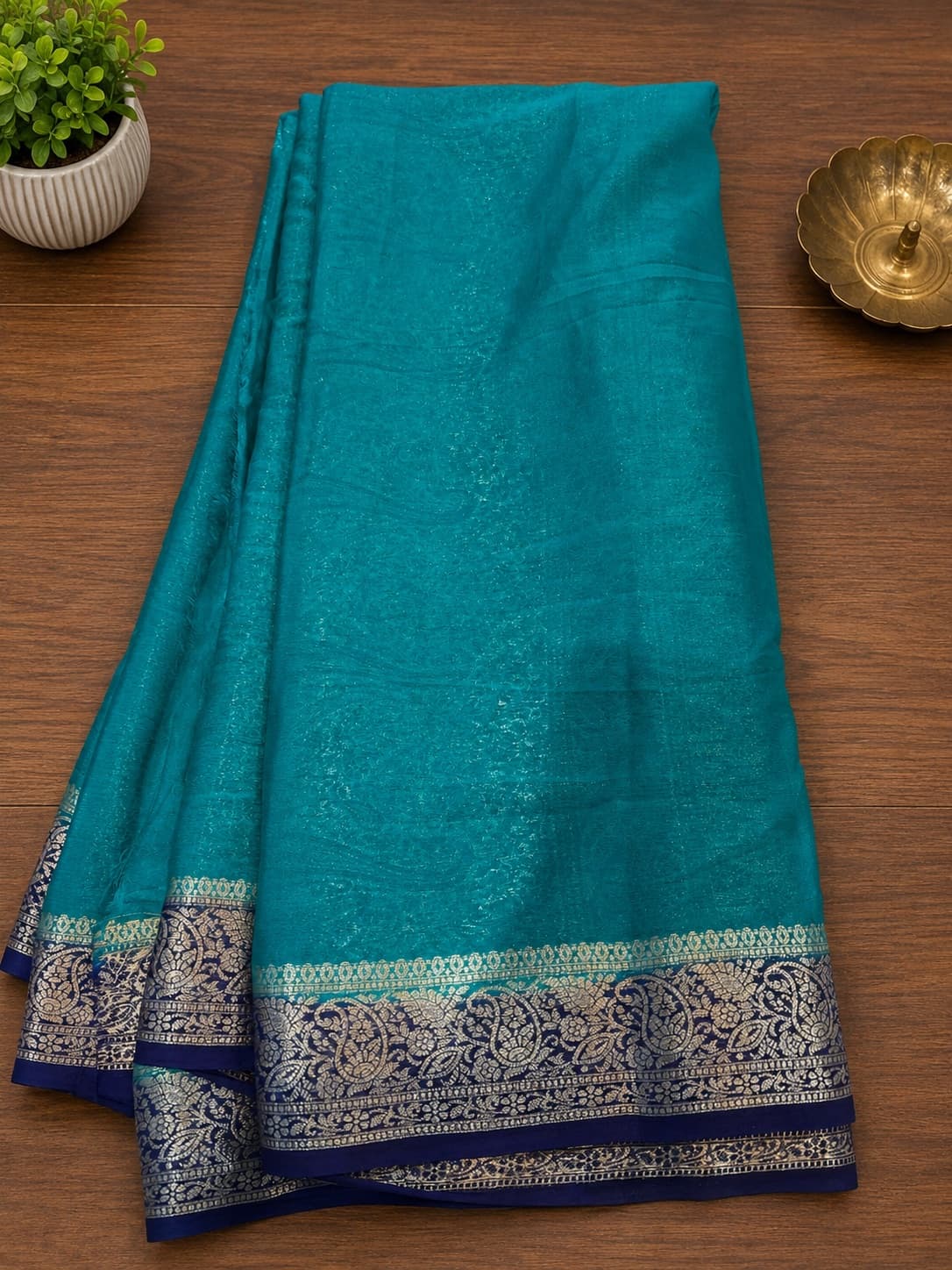 Blue Kanchi Silk Saree