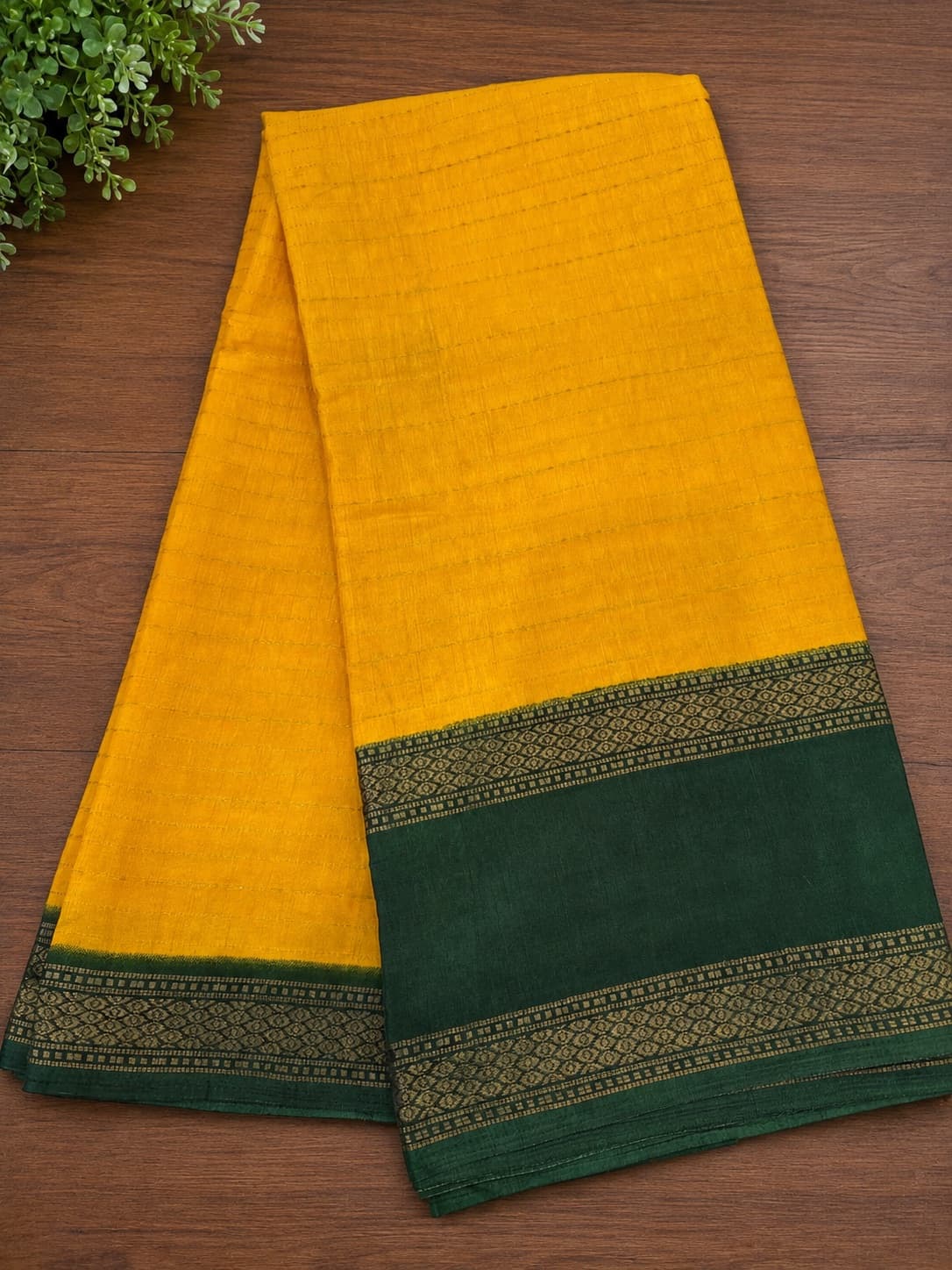 Purple And Black Striped Saree With Zari Border