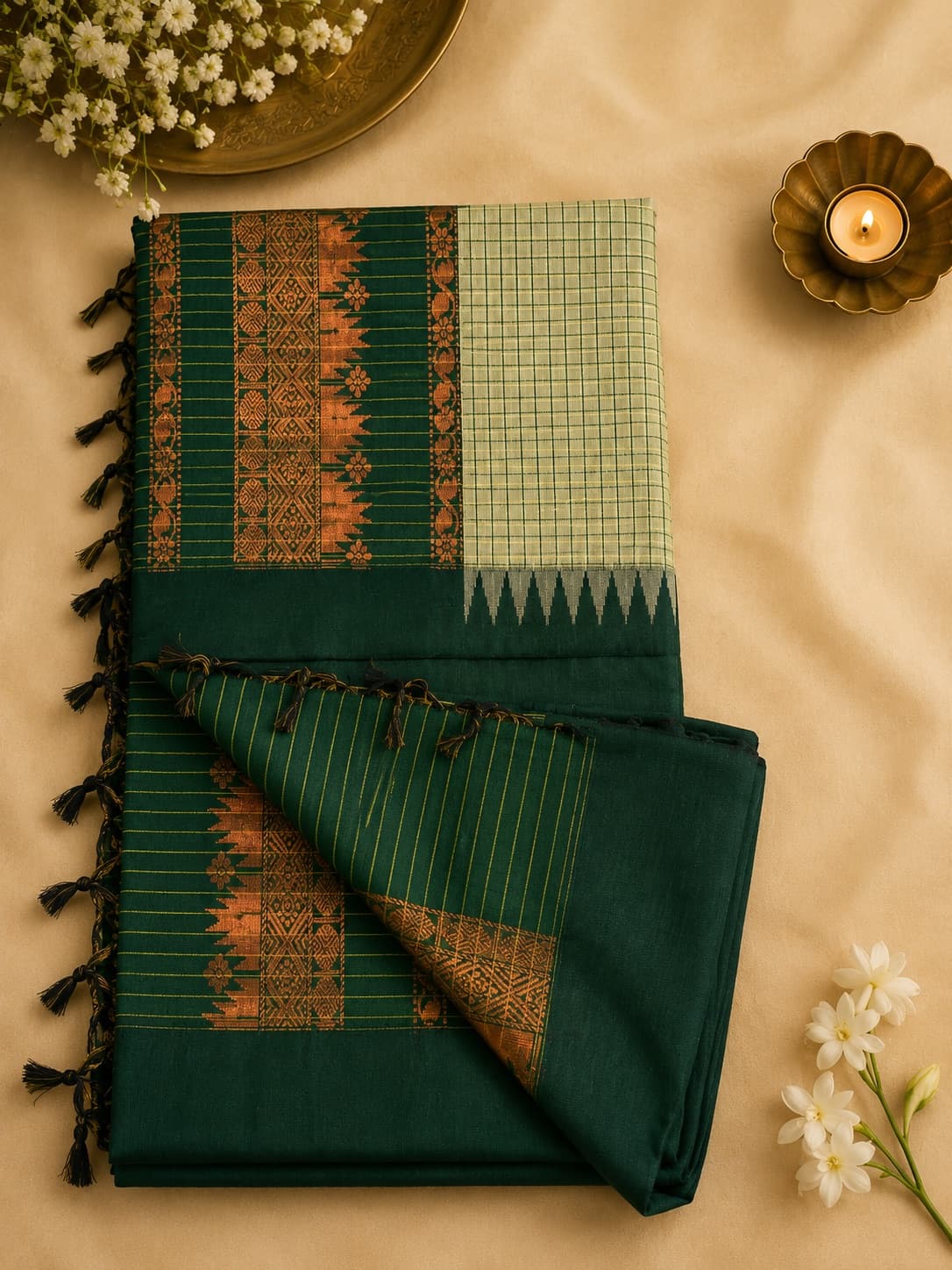 Kalyani Cotton Saree With Checks