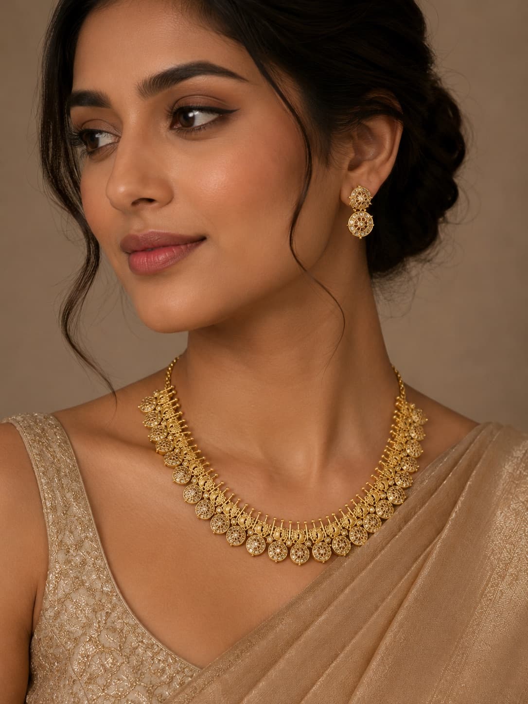 Temple Necklace Set jewellery in Fancy Jewellery
