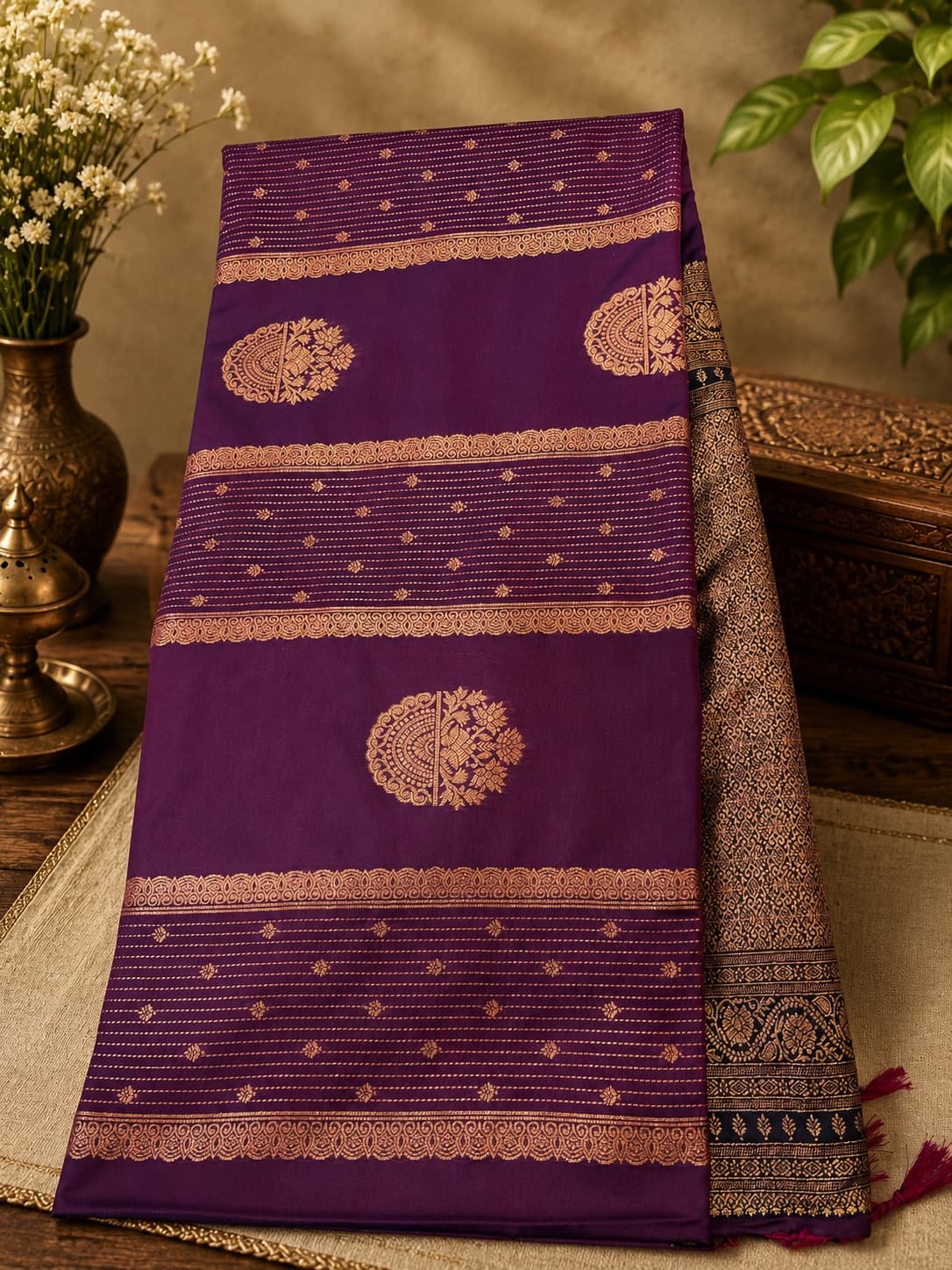 Purple Soft Silk Saree