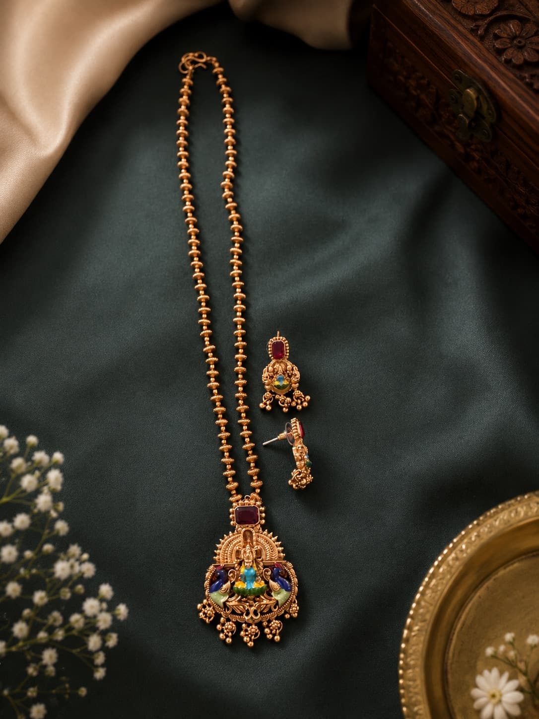 Lakshmi Dollar Chain With Earring