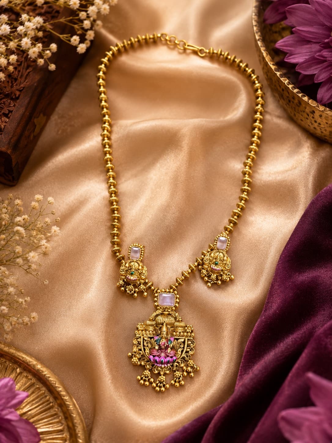 Lakshmi Dollar Chain With Earring