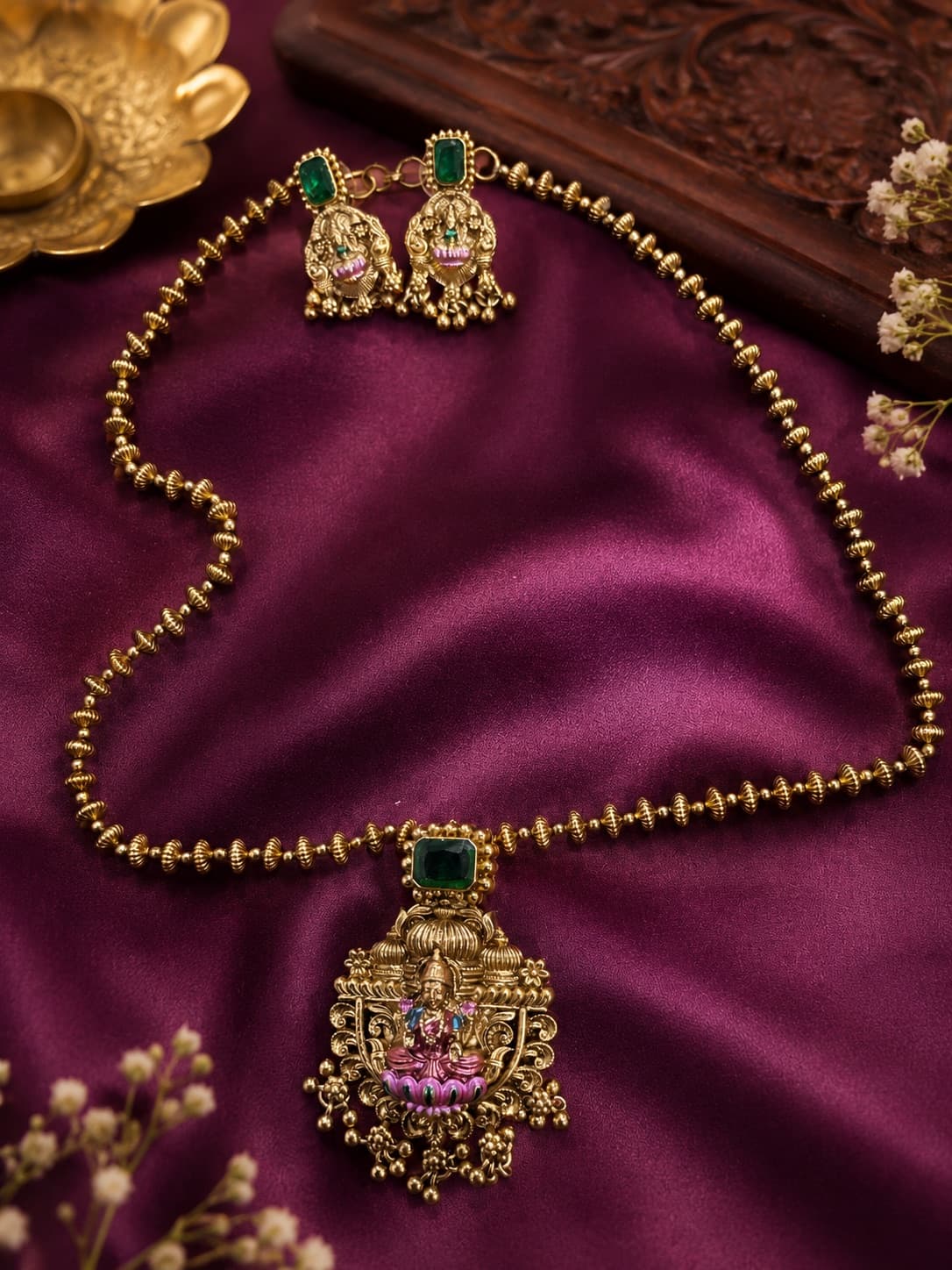 Lakshmi Dollar Chain With Earring