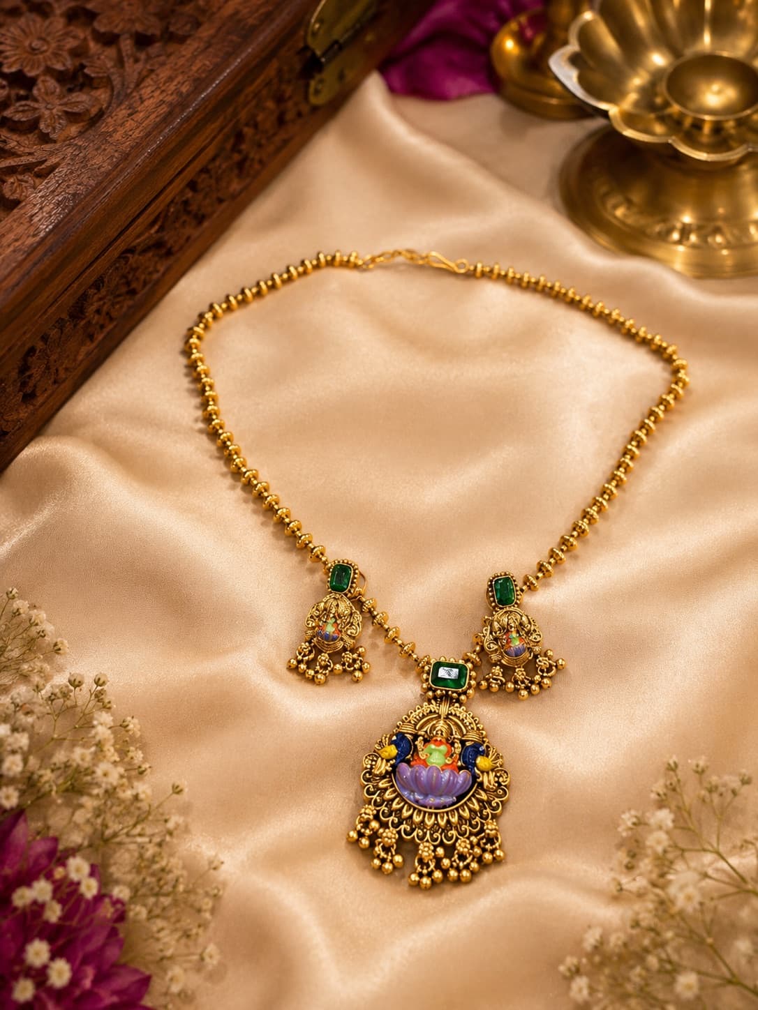 Lakshmi Dollar Chain With Earring