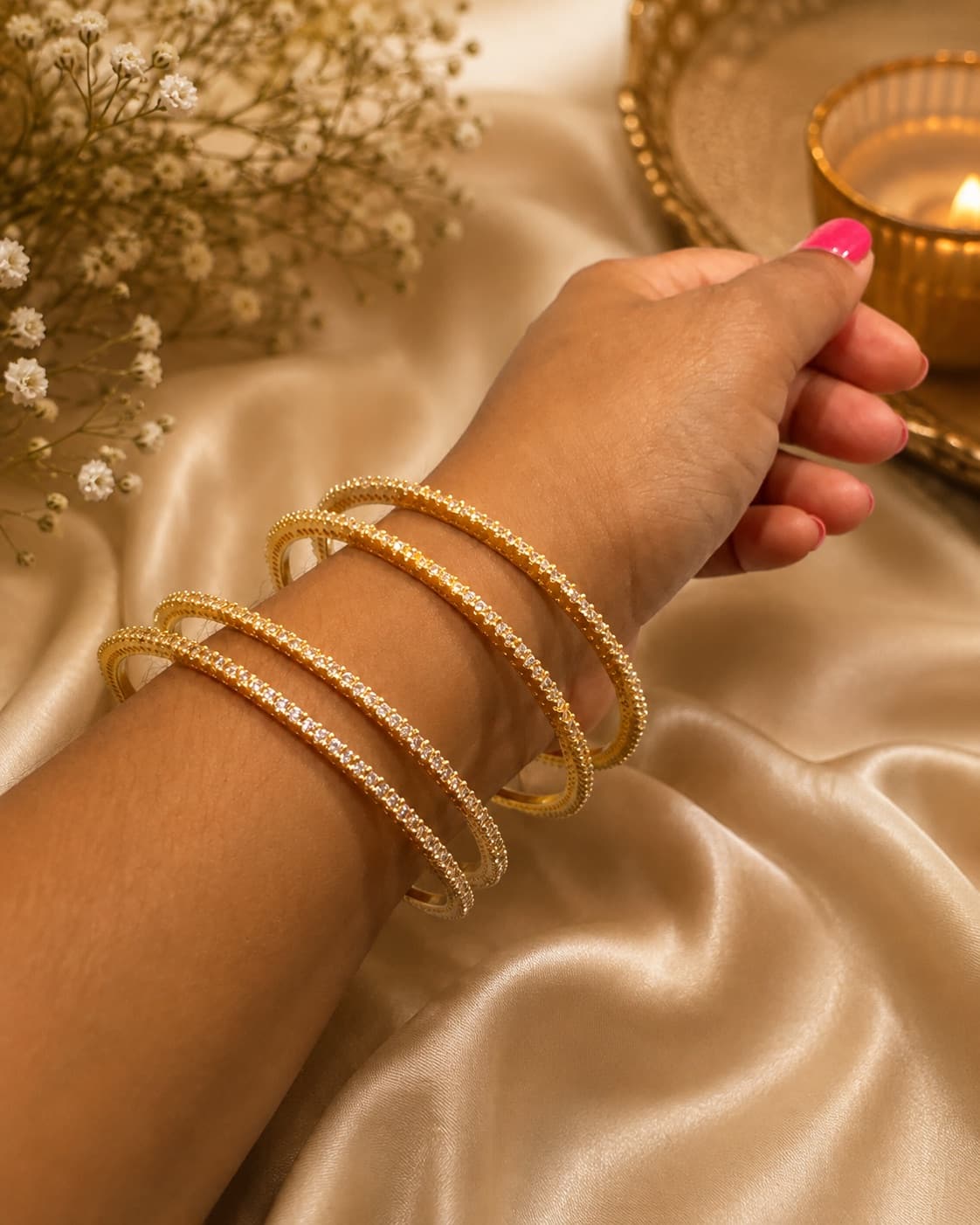 Charming Gold-Toned Bangle Set
