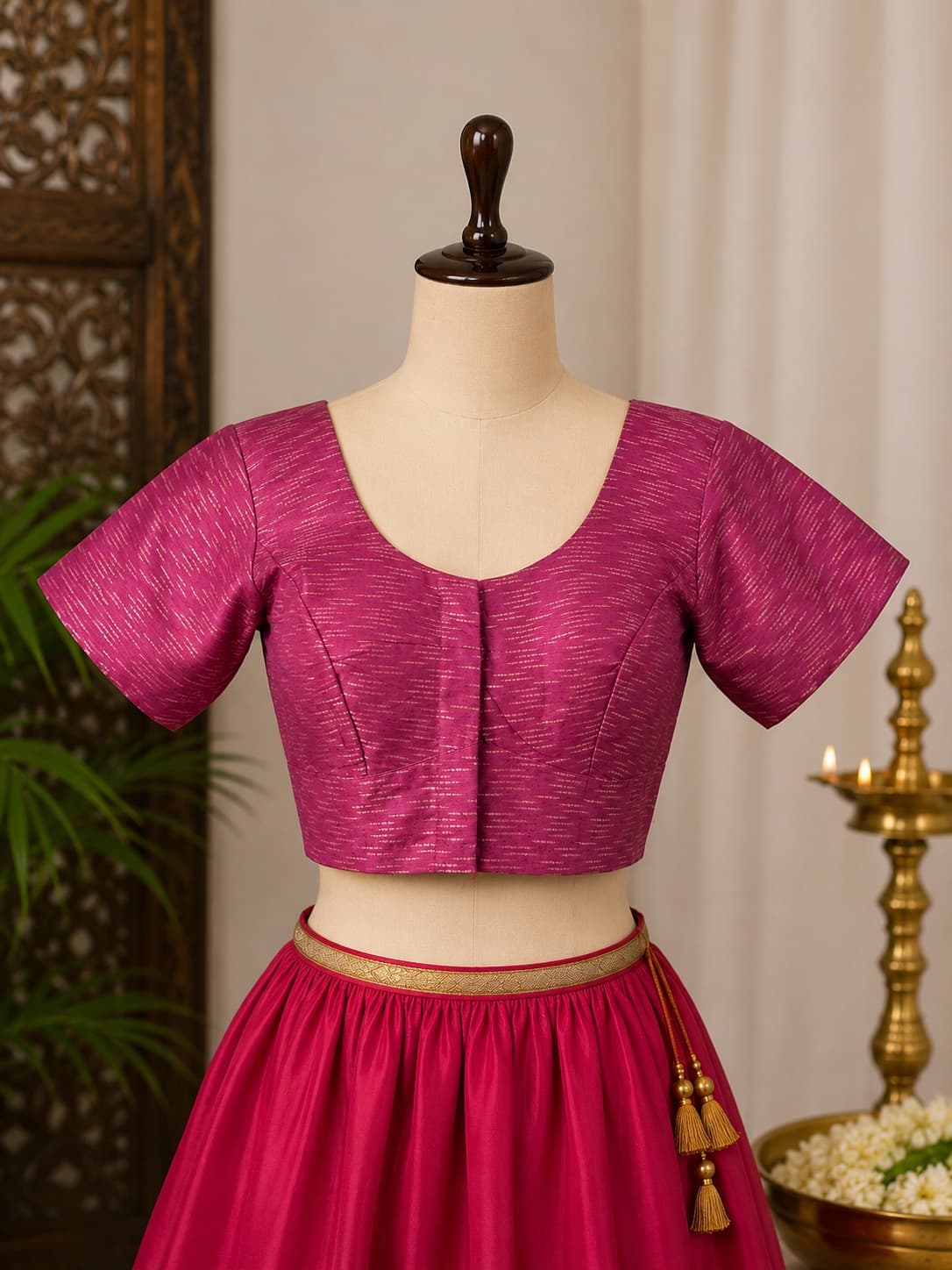 Pink Kanchi Silk Saree