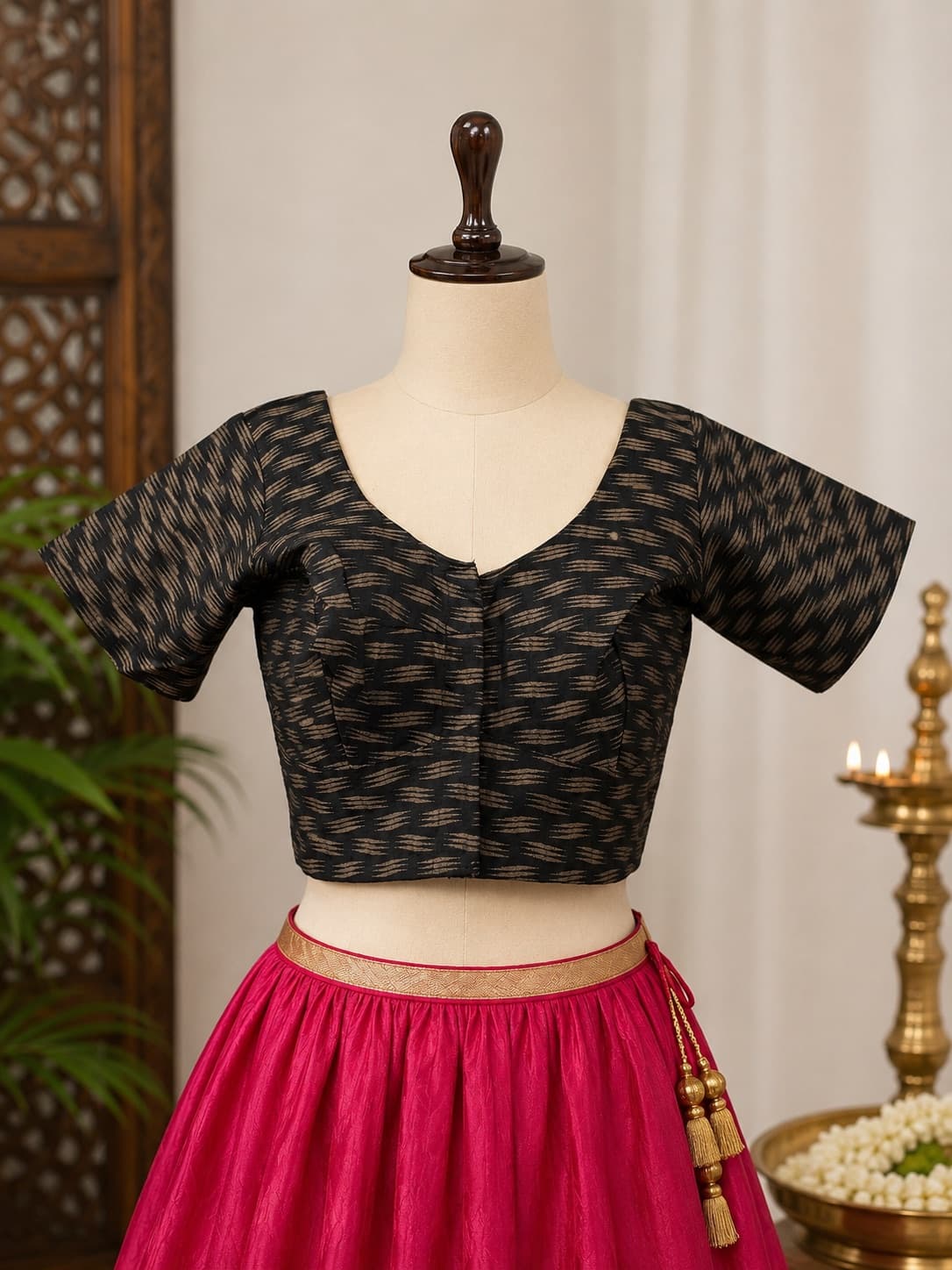 Black Kanchi Silk Saree