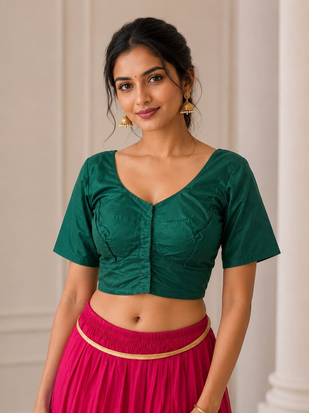 Readymade Green Saree Blouse
