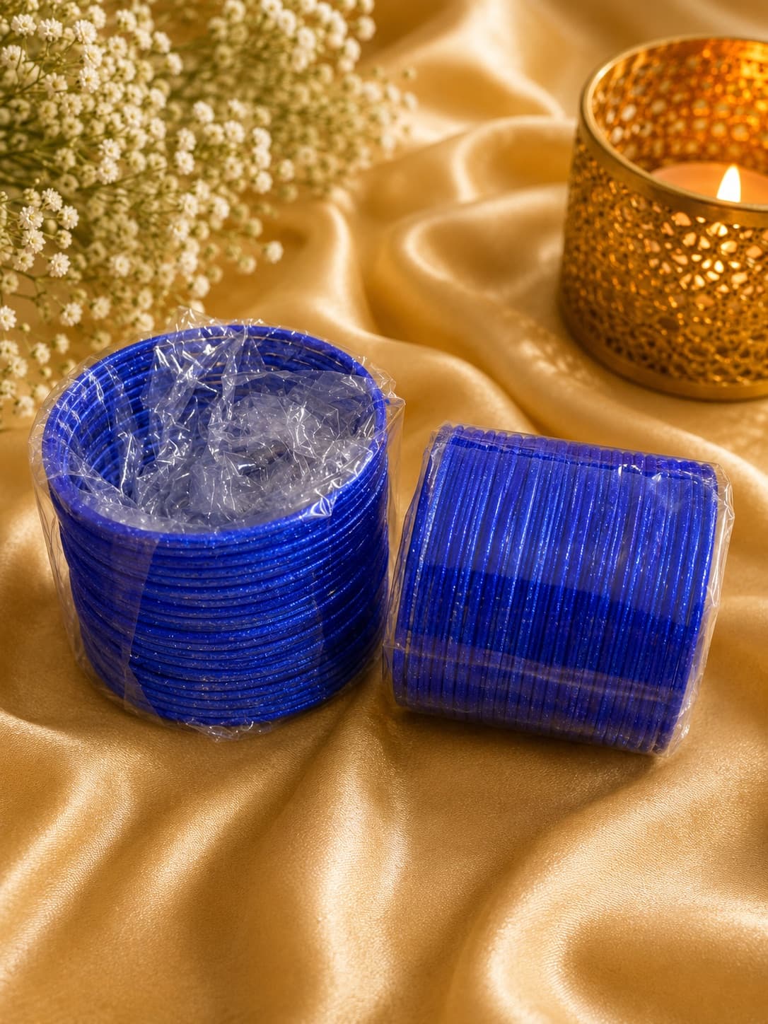 Royal Blue Velvet Bangles