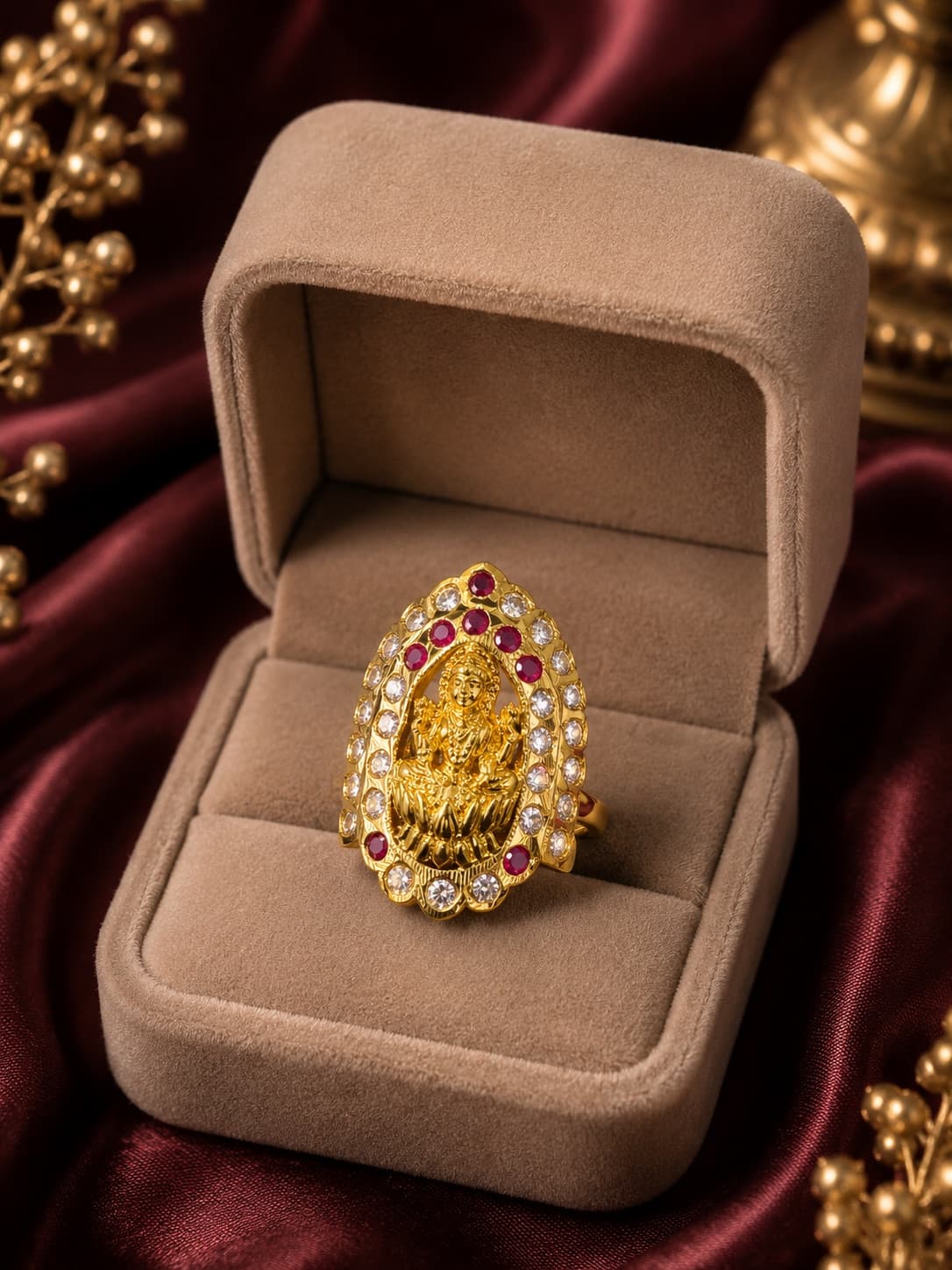 Micro Plated Lakshmi Ring