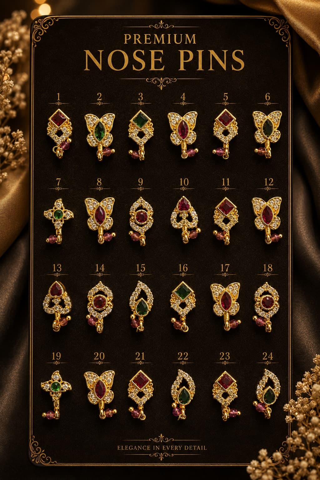 Nose Pins Clip On