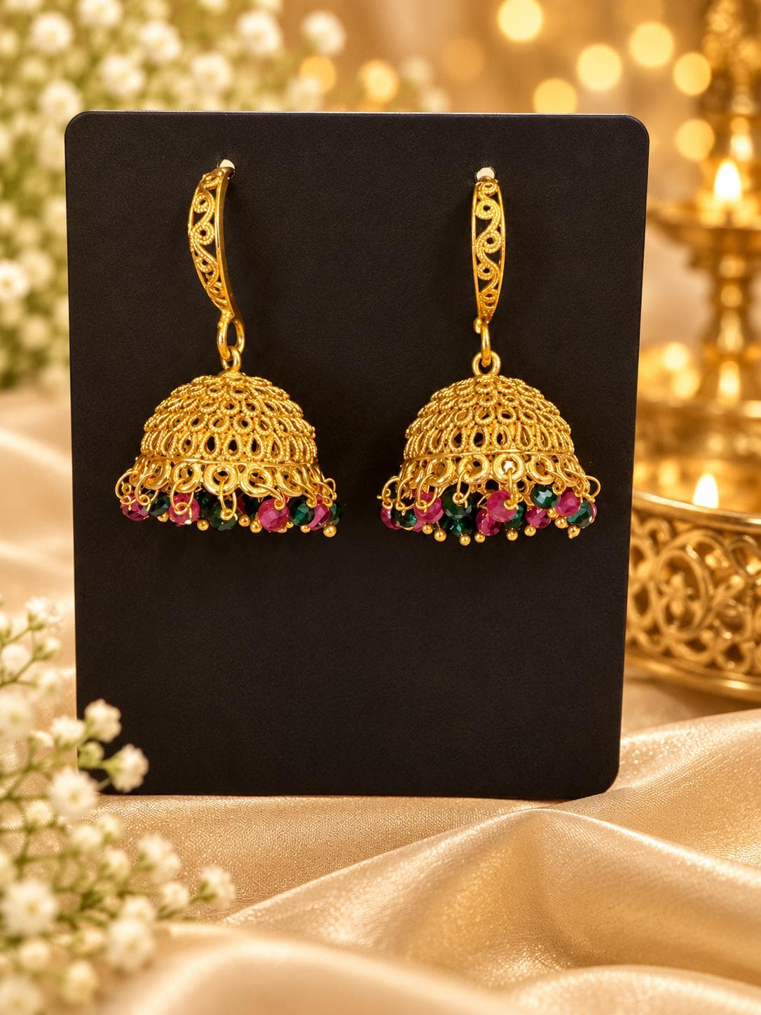 Pink & Green Filigree Jimika